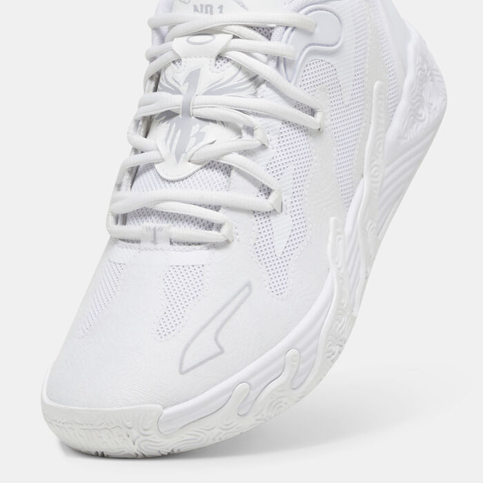 PUMA Men's MB.03 Lo Basketball Shoes White PUMA Men's MB.03 Lo Basketball Shoes White image number 4