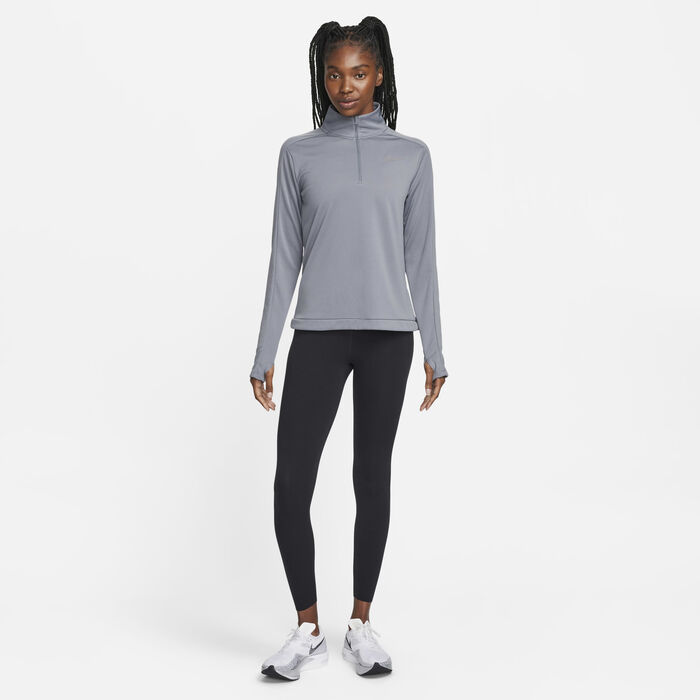 Nike Women's Dri-FIT Pacer 1/4-Zip Sweatshirt Grey Nike Women's Dri-FIT Pacer 1/4-Zip Sweatshirt Grey image number 4