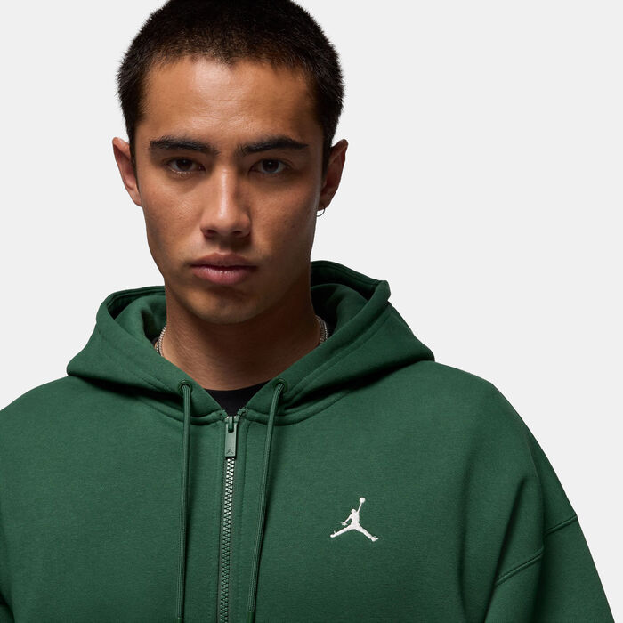 Jordan Men's Brooklyn Fleece Full-Zip Hoodie Green Jordan Men's Brooklyn Fleece Full-Zip Hoodie Green image number 3