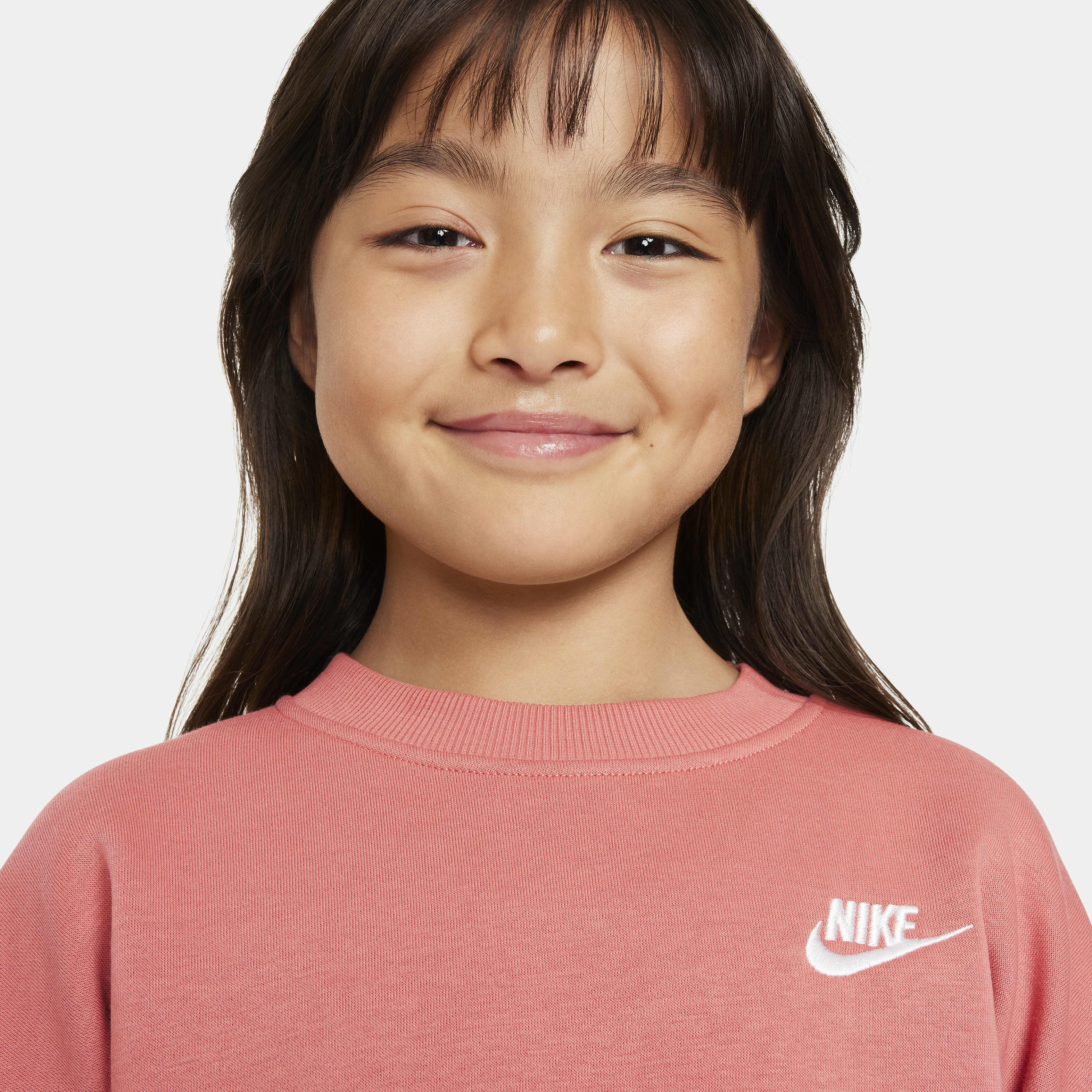 Kids Sportswear Club Fleece Sweatshirt Peach Nike in KSA SSS