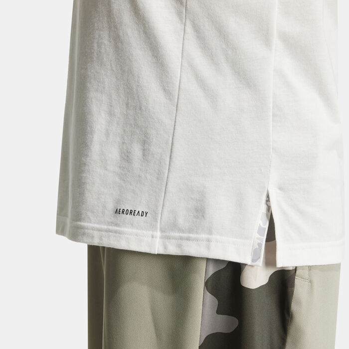 adidas Men's Train Essentials Camo Graphic Logo T-Shirt White image number 3