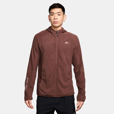 Nike Men's Trail Dri-FIT Fleece Running Jacket Brown Nike Men's Trail Dri-FIT Fleece Running Jacket Brown