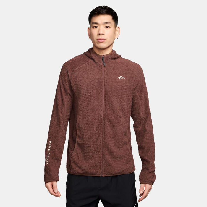 Nike Men's Trail Dri-FIT Fleece Running Jacket Brown Nike Men's Trail Dri-FIT Fleece Running Jacket Brown image number 0