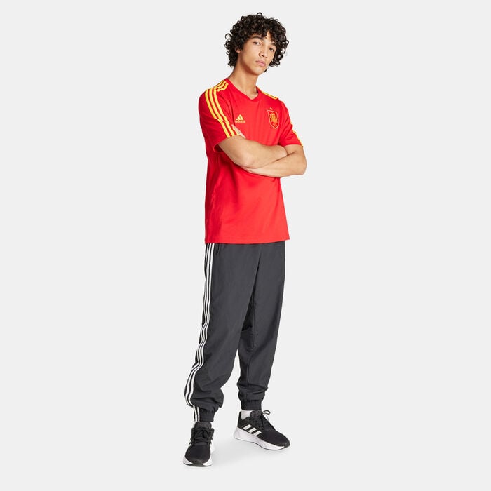 adidas Men's Spain DNA 3-Stripes T-Shirt Red adidas Men's Spain DNA 3-Stripes T-Shirt Red image number 2