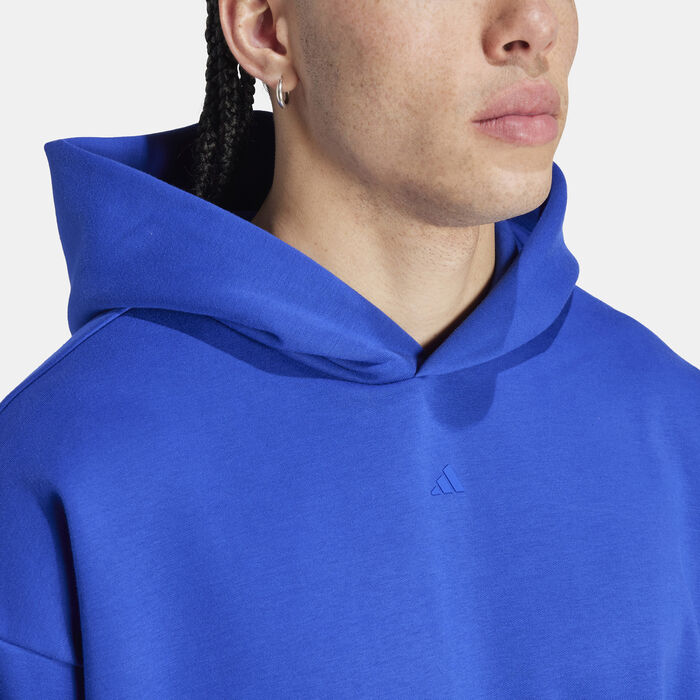 adidas Logo Basketball Fleece Hoodie Blue adidas Logo Basketball Fleece Hoodie Blue image number 7