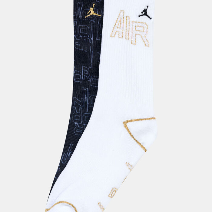 Jordan Kids' Jumpman Crew Socks (2 Pairs) Black Jordan Kids' Jumpman Crew Socks (2 Pairs) Black image number 1