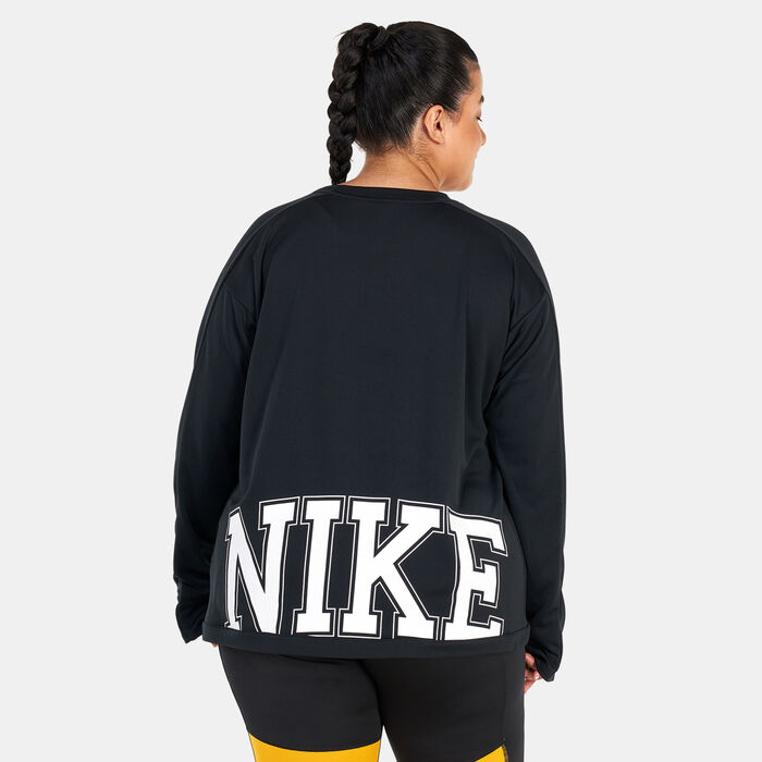 Nike Women's Dri-FIT Swoosh Run Pacer Midlayer T-Shirt Black Nike Women's Dri-FIT Swoosh Run Pacer Midlayer T-Shirt Black image number 1