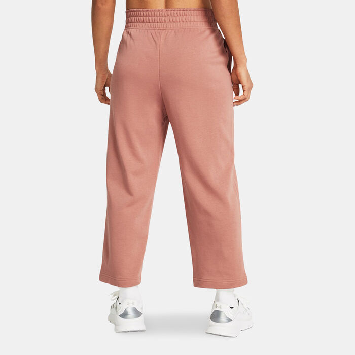 Under Armour Women's Rival Wide Leg Crop Pants Red Under Armour Women's Rival Wide Leg Crop Pants Red image number 1