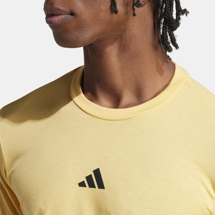 adidas Men's Logo Training T-Shirt Orange image number 3