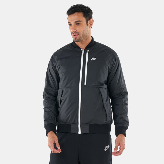 Nike Men's Sportswear Therma-FIT Legacy Reversible Bomber Jacket Green image number 0