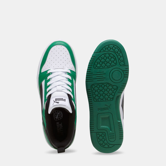 PUMA Kids' Rebound V6 Lo Shoes White PUMA Kids' Rebound V6 Lo Shoes White image number 3