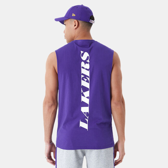 New Era Men's Los Angeles Lakers Sleeveless T-Shirt Purple New Era Men's Los Angeles Lakers Sleeveless T-Shirt Purple image number 1