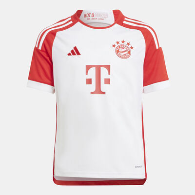 adidas Kids' FC Bayern Munich Home Jersey - 2023/24 White adidas Kids' FC Bayern Munich Home Jersey - 2023/24 White