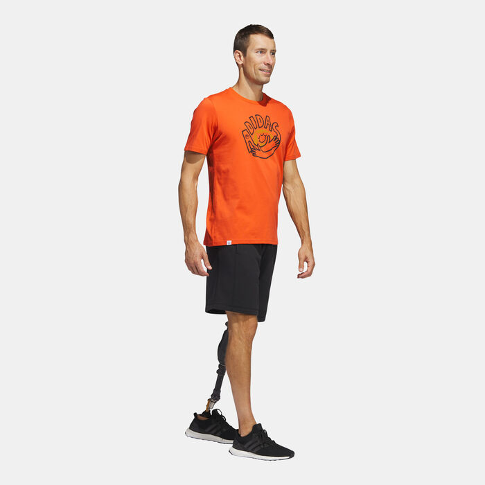 adidas Men's Change Through Sports Earth Graphic T-Shirt Red adidas Men's Change Through Sports Earth Graphic T-Shirt Red image number 2
