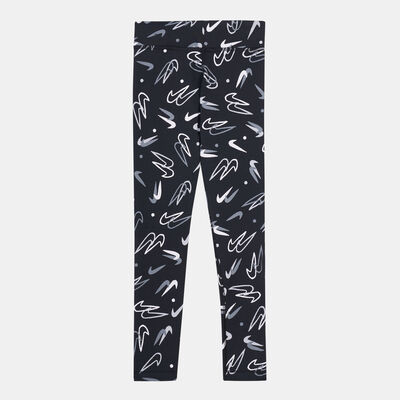 Nike Kids' Sportswear Essential Mid-Rise Leggings (Older Kids) Black