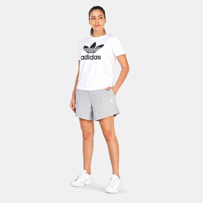 adidas Originals Women's Adicolor Essentials French Terry Shorts Grey image number 2