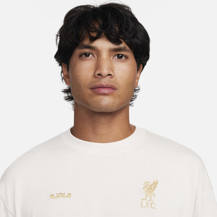 Nike Men's Liverpool F.C. LeBron Max90 Football T-Shirt White Nike Men's Liverpool F.C. LeBron Max90 Football T-Shirt White image number 2