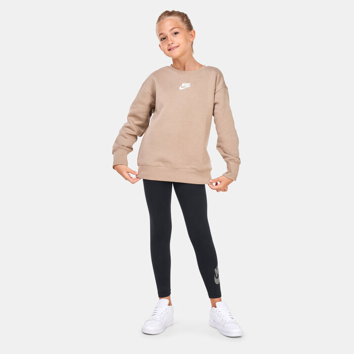 Nike Kids' Sportswear Fleece Sweatshirt Beige image number 2