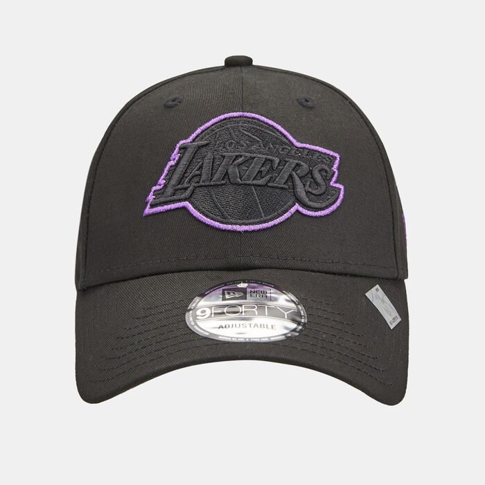 New Era Men's Los Angeles Lakers Metallic Outline 9FORTY Cap Black image number 0