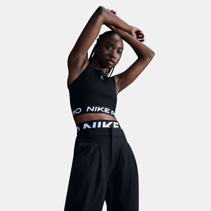 Nike Women's Pro Dri-FIT Crop Top Black Nike Women's Pro Dri-FIT Crop Top Black image number 0
