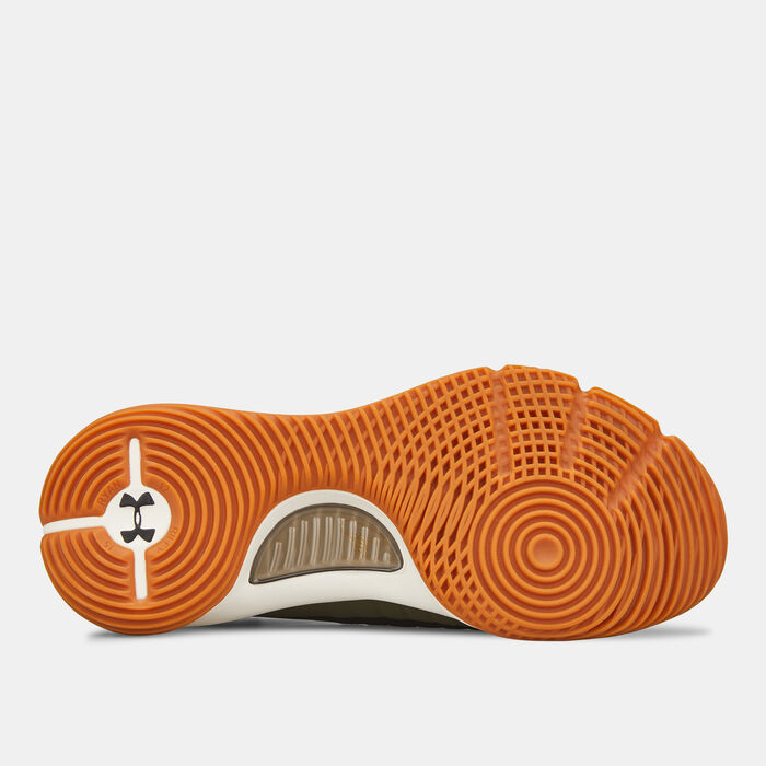 Under Armour Men's Curry 4 Retro Basketball Shoes Green image number 4