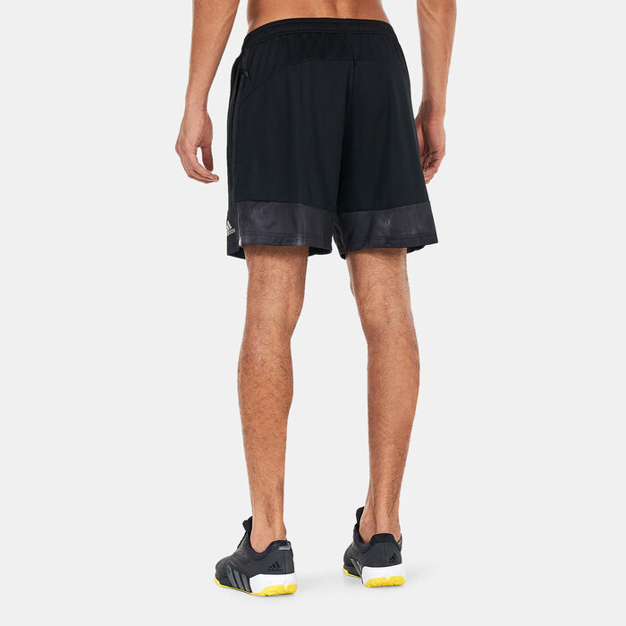 adidas Men's AEROREADY Workout Chalk Print Training Shorts Black adidas Men's AEROREADY Workout Chalk Print Training Shorts Black image number 1