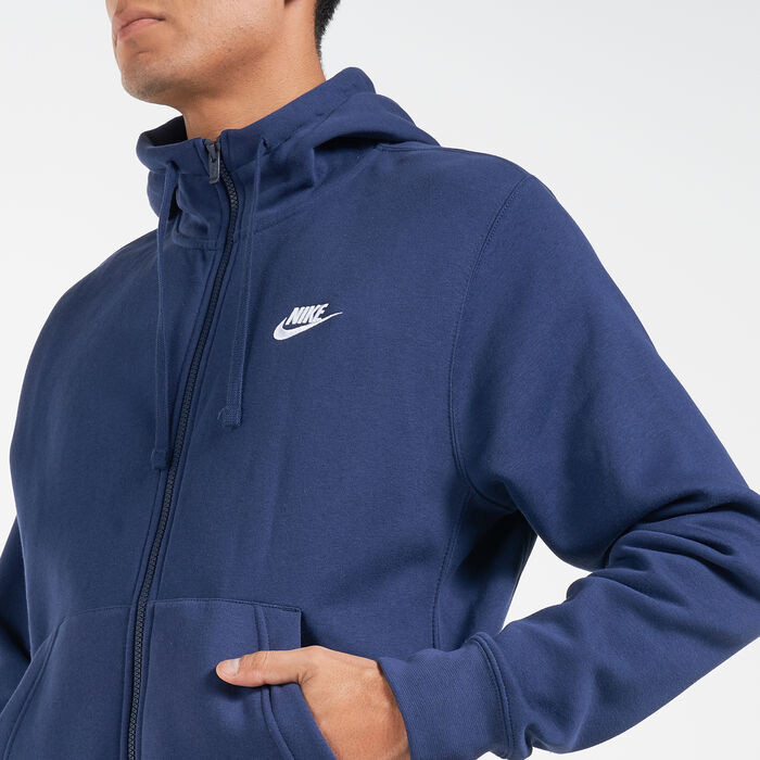 Nike Men's Sportswear Club Fleece Hoodie Blue Nike Men's Sportswear Club Fleece Hoodie Blue image number 3