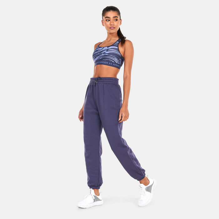 Under Armour Women's Armour Medium Support Printed Sports Bra Purple image number 2