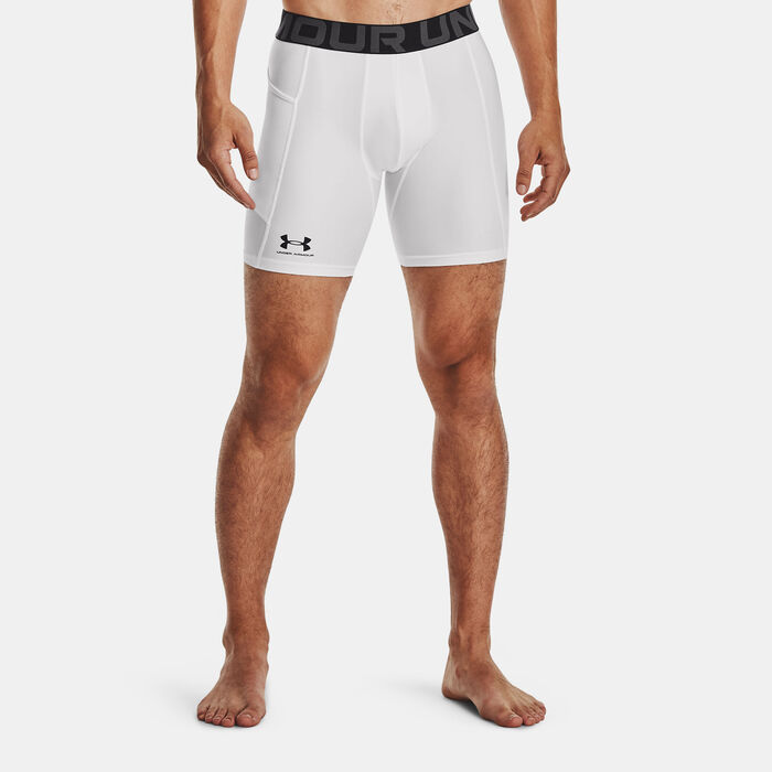 Under Armour Men's HeatGear® Armour Compression Shorts White Under Armour Men's HeatGear® Armour Compression Shorts White image number 0