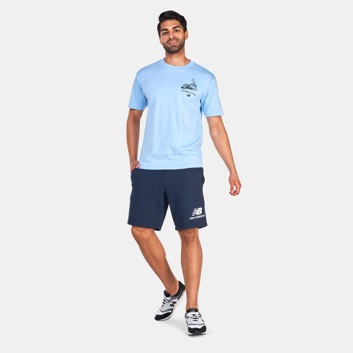 New Balance Men's Essentials Cafe Java T-Shirt Blue New Balance Men's Essentials Cafe Java T-Shirt Blue image number 2