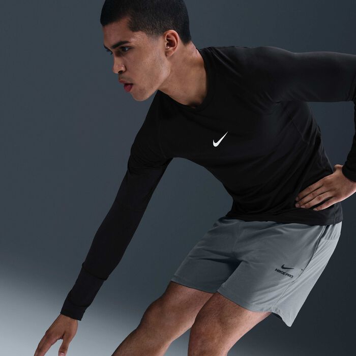 Nike Men's Pro Dri-FIT Training Shorts Grey Nike Men's Pro Dri-FIT Training Shorts Grey image number 4