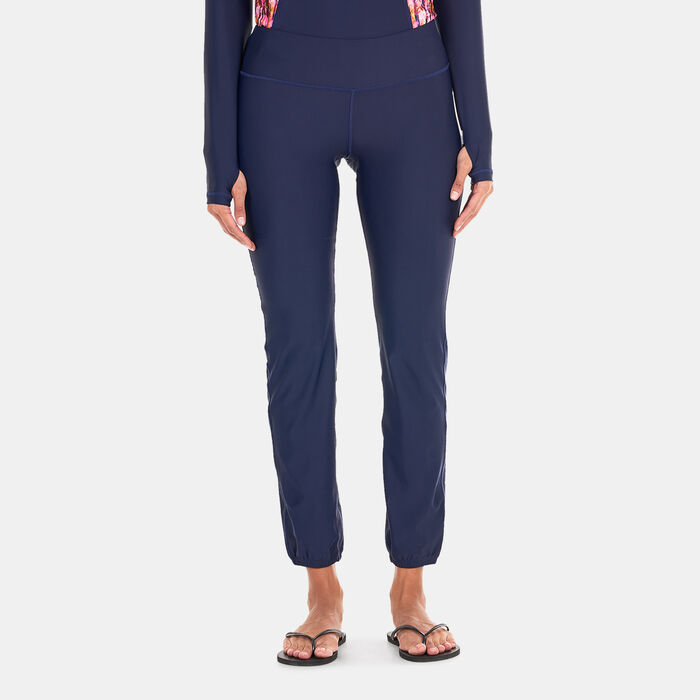 COEGA Women's Modest 3-Piece Stripe Swimsuit Blue image number 2