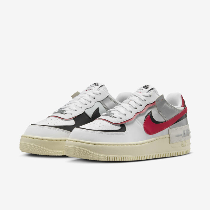 Nike Women's Air Force 1 Shadow Shoes White image number 5