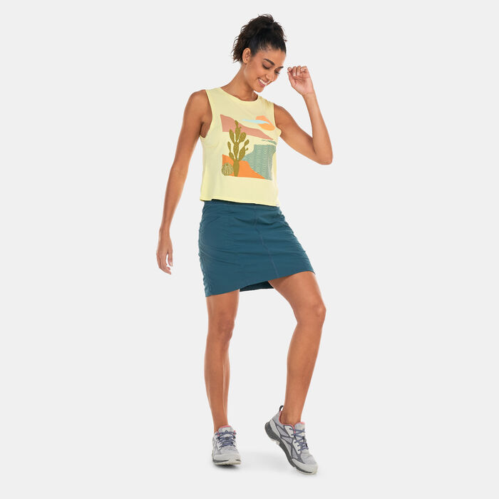 prAna Women's Organic Graphic Tank Top Green image number 2