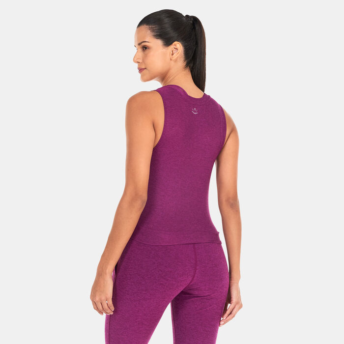 BEYOND YOGA Women's Featherweight Intersect Cropped Tank Top Purple BEYOND YOGA Women's Featherweight Intersect Cropped Tank Top Purple image number 1