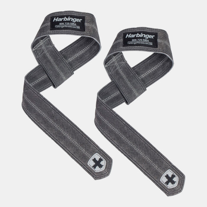 Harbinger Leather Weight Lifting Straps (1 Pair) Black Harbinger Leather Weight Lifting Straps (1 Pair) Black image number 0