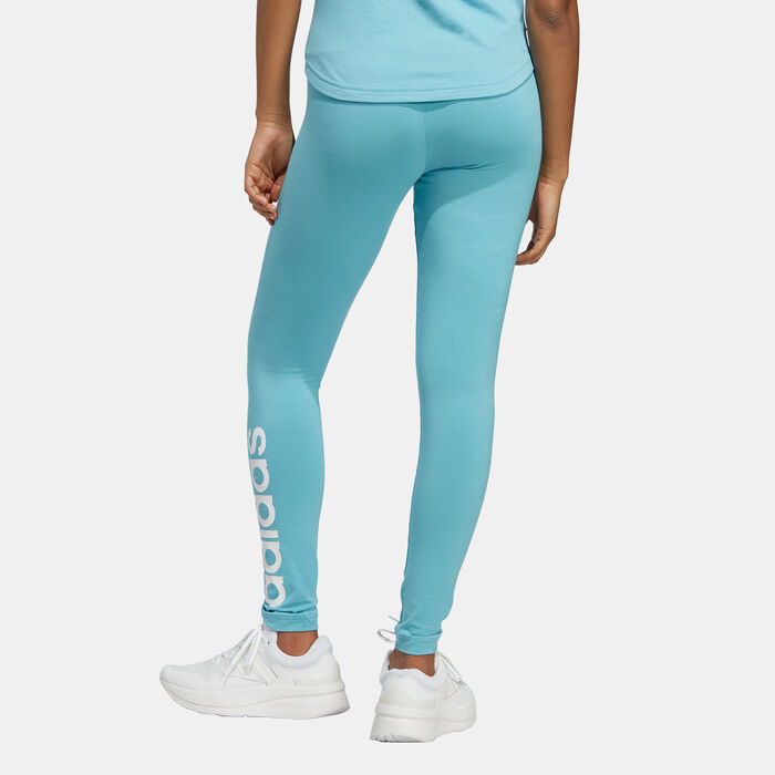 adidas Women's High-Rise Leggings Blue adidas Women's High-Rise Leggings Blue image number 1