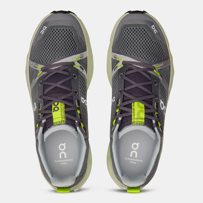 On Men's Cloudsurfer Trail Running Shoes Grey On Men's Cloudsurfer Trail Running Shoes Grey image number 4