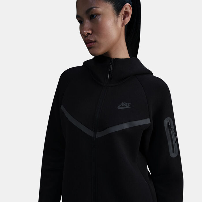 Nike Women's Sportswear Tech Fleece Windrunner Full-Zip Hoodie Black Nike Women's Sportswear Tech Fleece Windrunner Full-Zip Hoodie Black image number 3