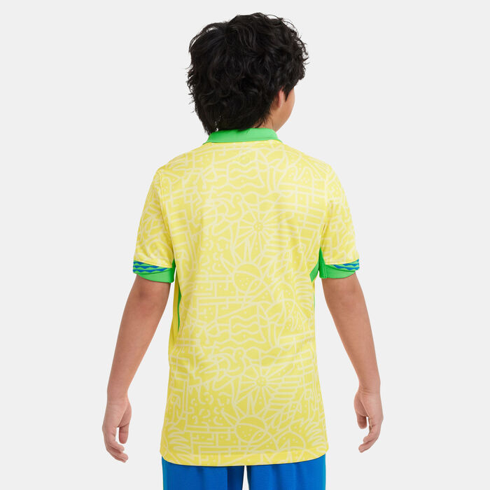 Nike Kids' Brazil Stadium Dri-FIT Replica Home Football Jersey - 2024 yellow Nike Kids' Brazil Stadium Dri-FIT Replica Home Football Jersey - 2024 yellow image number 1