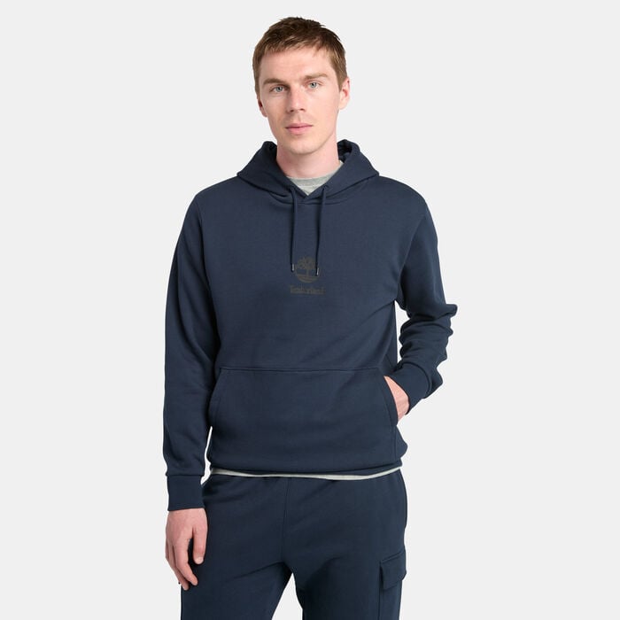 Timberland Men's Small Logo Print Hoodie Blue Timberland Men's Small Logo Print Hoodie Blue image number 0