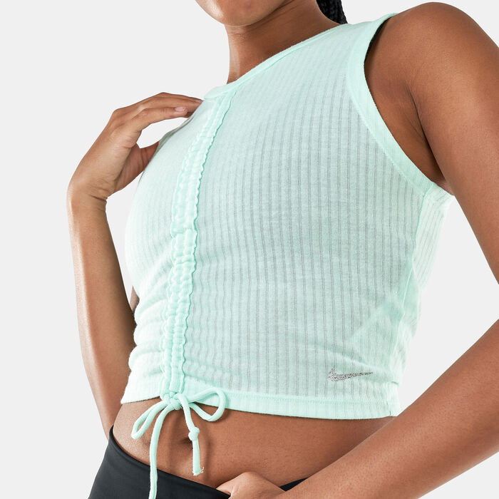 Nike Women's Yoga Dri-FIT Tank Top Green image number 3