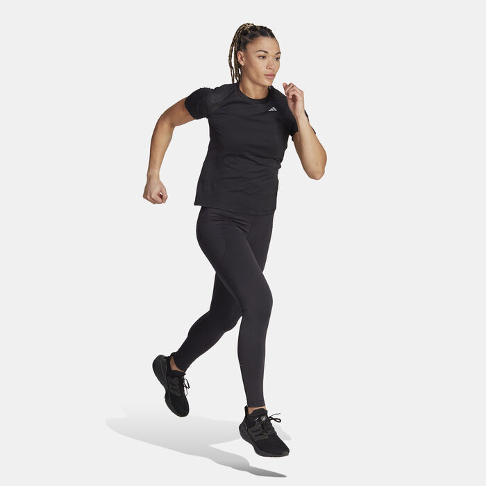 adidas Women's Adizero Running T-Shirt Black adidas Women's Adizero Running T-Shirt Black image number 2