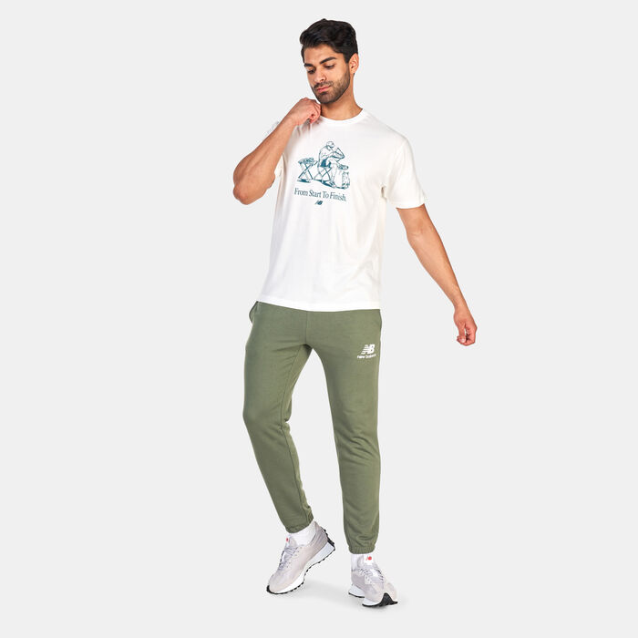 New Balance Men's Essentials Cafe Grandpa T-Shirt White New Balance Men's Essentials Cafe Grandpa T-Shirt White image number 2