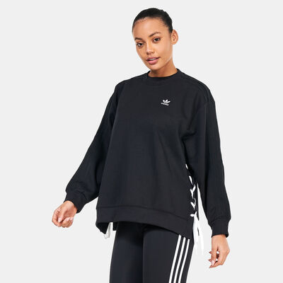 adidas Originals Women's Always Original Laced Crew Sweatshirt Black