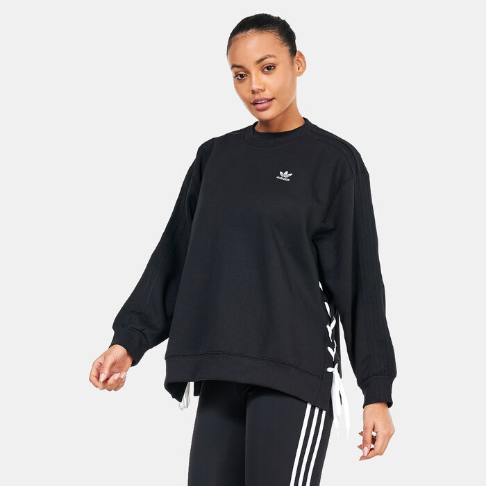 adidas Originals Women's Always Original Laced Crew Sweatshirt Black image number 0