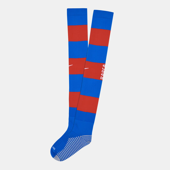 Nike Men's F.C. Barcelona Strike Away Knee-High Football Socks Blue Nike Men's F.C. Barcelona Strike Away Knee-High Football Socks Blue image number 0