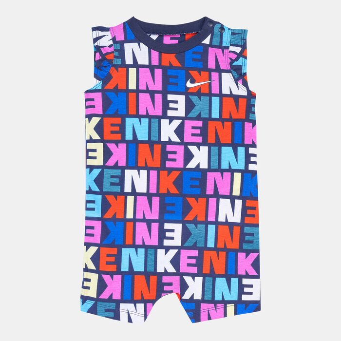 Nike Kids' Allover Print Romper Blue image number 0