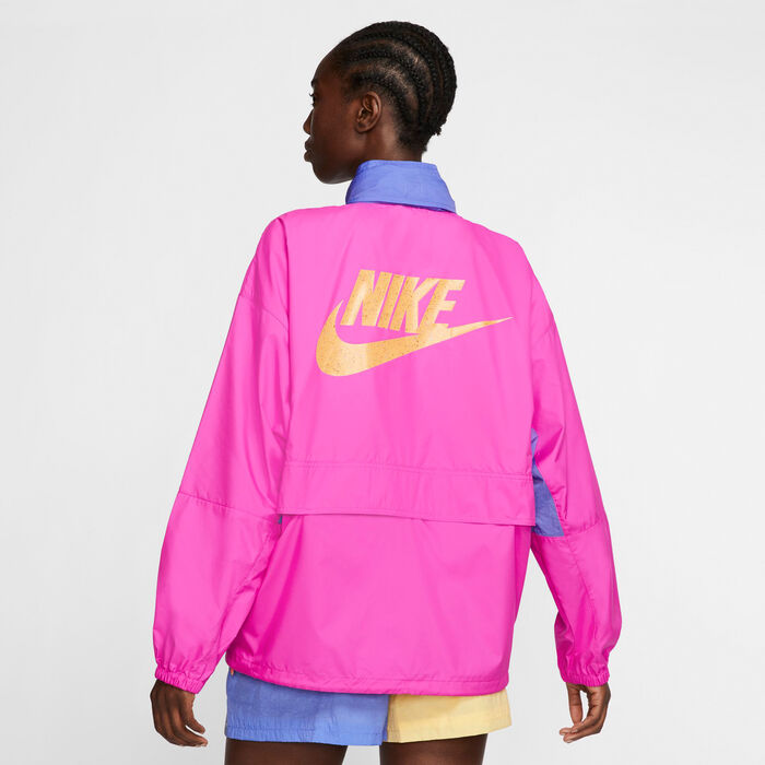 Buy Nike Women's Sportswear Icon Clash Half-Zip Jacket Pink in KSA -SSS