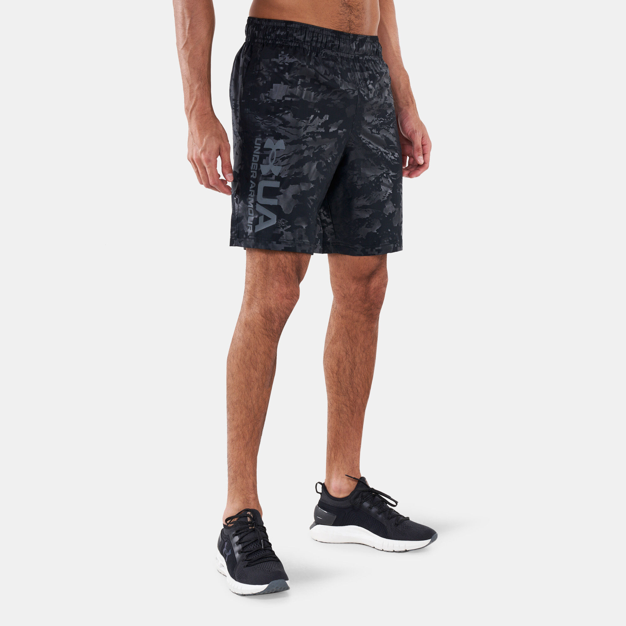 Men's ua woven sale graphic emboss shorts